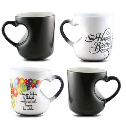 Heart shaped handle magic mug image 1