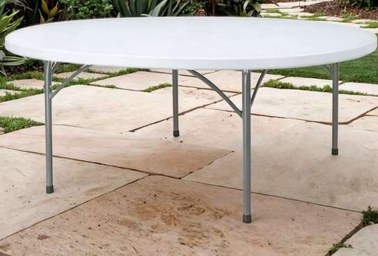 Outdoor Table; 1.5m Round Space-Saving Foldable Table image 5
