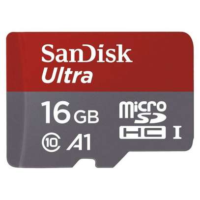 Sandisk micro SDHC UHS-I Card-16GB - Red & Grey image 1