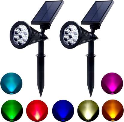 Solar Spotlight 7 Led With 7 Alternating Colors image 1