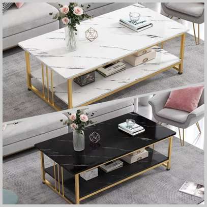Marble Effect Wooden Coffee Tables image 1