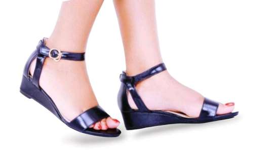 Low open wedge shoes image 4