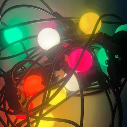 15m 15Bulb G45 Electric String Lights Colored RGB image 2
