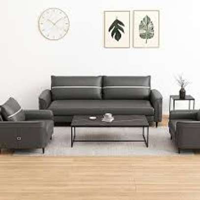 Modern Imported Leather Executive Visitor's Waiting Sofa image 4