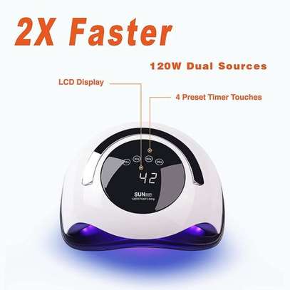 sun UV LED Nail Lamp, 120W Faster Gel Nail Dryer Professional Curing Lamp image 1
