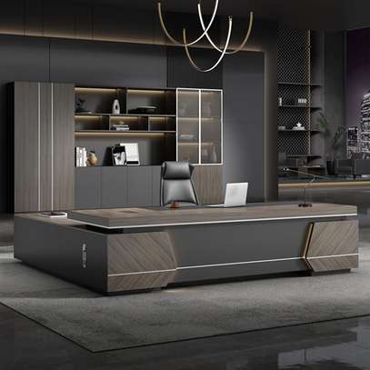 Office Desk:  240cm Integrated Layout Executive Office Desk image 1