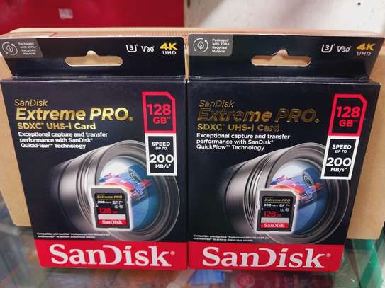 Sandisk 128GB Extreme PRO Microsd UHS-I Card image 1