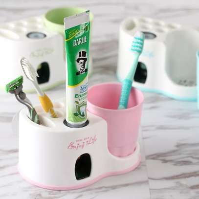 Toothpaste dispenser with 1 cup image 1
