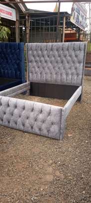5*6 modern chesterfield bed made by hardwood image 2