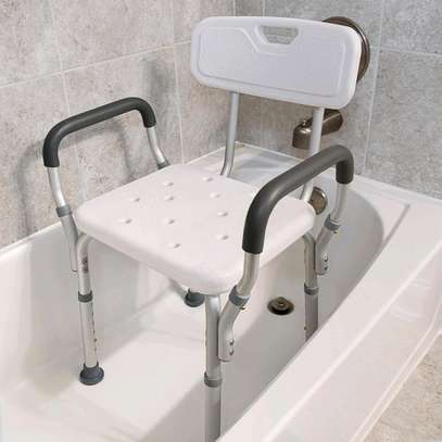 Shower Chair/  Bath Seat, Removable Back and Adjustable Legs image 1