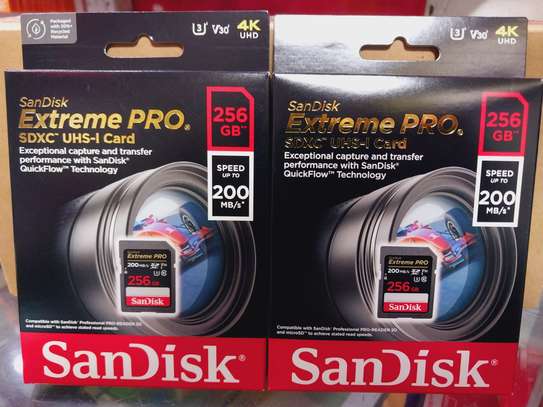 Sandisk Extreme Pro 256GB SDXC UHS-I Card For Camera image 1