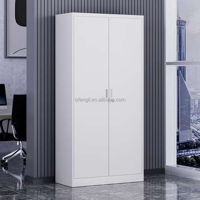 White Vertical Steel Filing Cabinet image 4