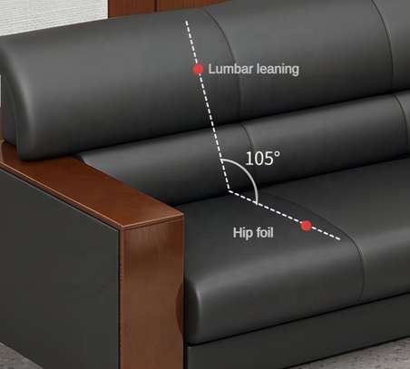 OFFICE SOFA:Comfortable Black Office Sofa image 5