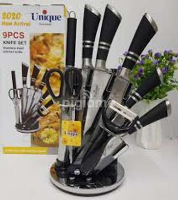 9Pcs Chef Knives Set image 1