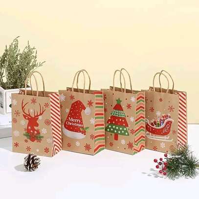 Christmas Gift Bags Christmas Kraft Paper Bags image 2