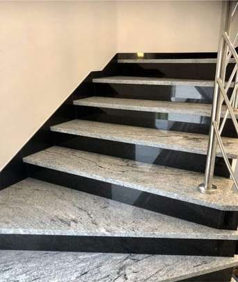 Granite stair case installation image 1