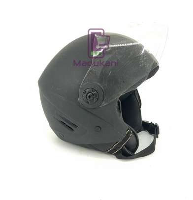 Premium Open Face Motorcycle Helmet , Matt Black image 5