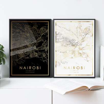 NAIROBI WALL MAP FRAME image 5