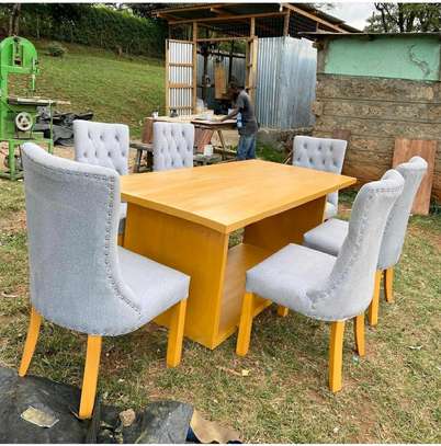 6 seater modern dining table image 1