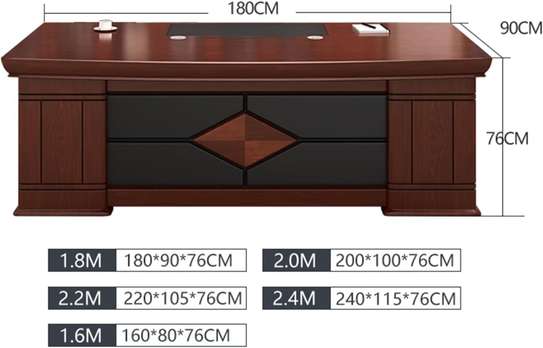 Office Desk: 200cm Mahogany Executive Desk image 4