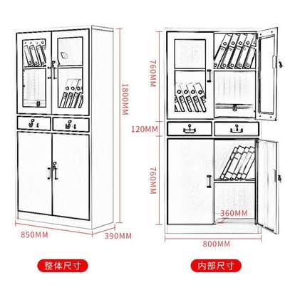 file cabinet: Office cabinet with dividers image 4