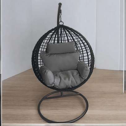 Metallic Base Rattan Outdoor Swing Chair image 4