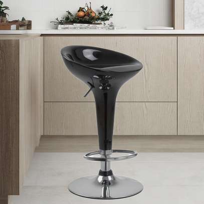 Barstool; Adjustable swivel barstool (Black) image 5