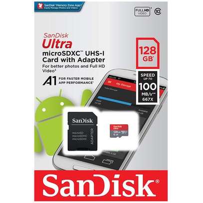 128gb Sandisk Micro SD Card image 1