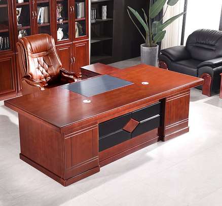 Mahogany 1.8m Executive Ceo Office Desk With Storage image 10