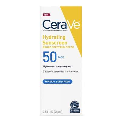Cerave Hydrating Sunscreen SPF 50-sensitive, Dry, Normal, oily Skin image 2