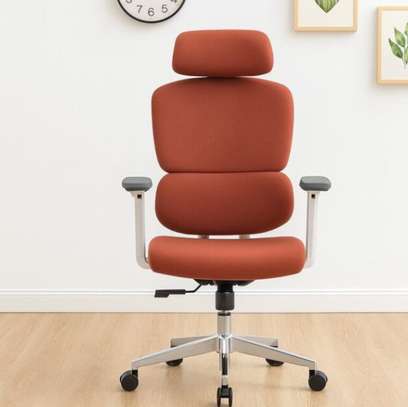 High-Back Ergonomic Home Office Chair – Orange image 5