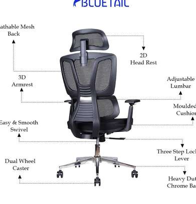 High-Back Executive Leather Office Chair image 5