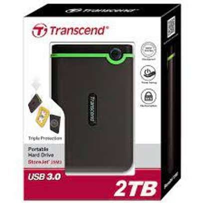 Transcend 2TB USB 3.1 External Hard Disk - Black/grey image 1
