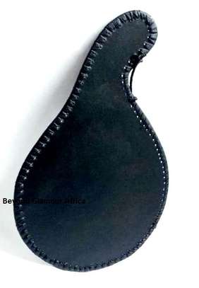 African Leather Calabash Mirror image 2