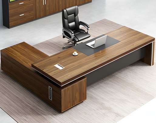 Office Desk; 200cm Compact Office Desk + Extension image 1