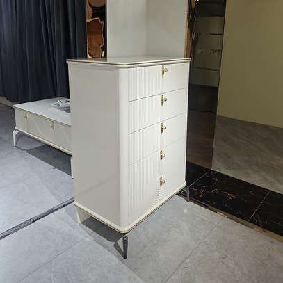 Bedroom Furniture: White Chest Drawers image 1