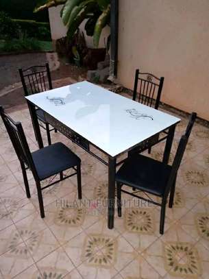 Home dining table with 4 side chairs image 1