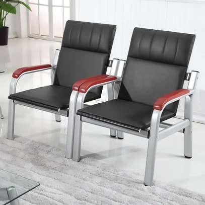 Office Sofa: High Faux Leather 5 Seater Sofa Set image 3