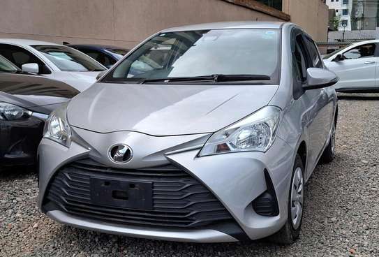 Toyota vitz white color hybrid 1300cc fully loaded 2018. image 1