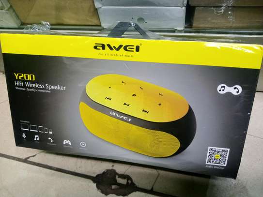 Awei Y200 HiFi Wireless Speaker Bluetooth- Yellow image 1