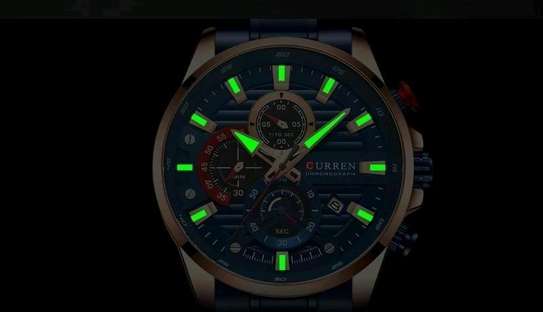 Trendy Luxury Quartz Curren 8415 Chrono Watch image 4