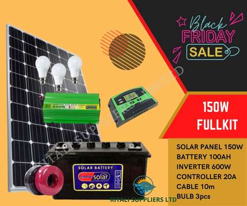 150w solar fullkit with  free gift of 20amps controller image 1