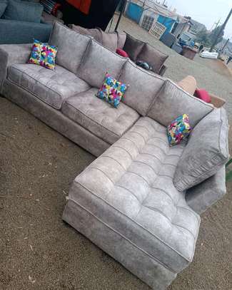 L shaped sofa with footrest image 3
