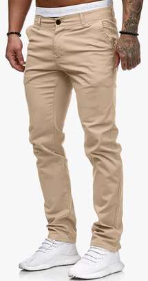 Soft Khaki Beige Trousers image 1