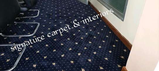Blue wall to wall carpet image 2