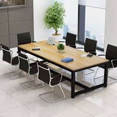 2.4 Meter 8-Person Metal Framed Meeting Conference Table image 1