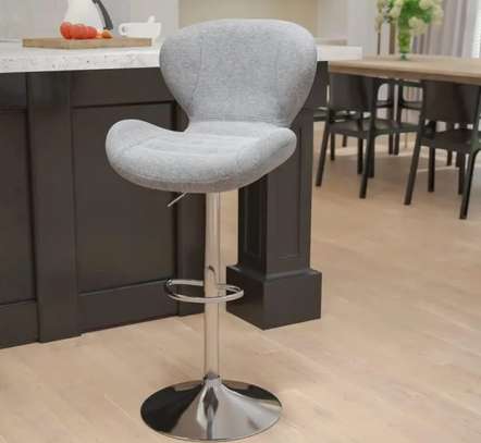 Office Barstool: Swivel Fabric Upholstered Barstool image 1