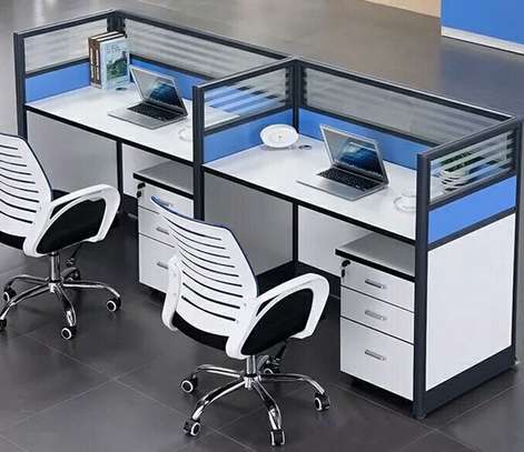 OFFICE DESK: 2 Way Office Workstation Desk image 1