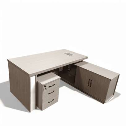 Office Desks: Long 1.8m Delio Desk With Fixed Drawer image 2
