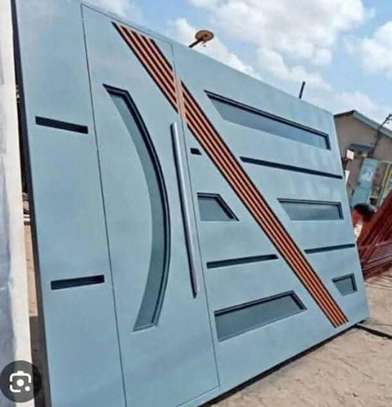 Top steel modern sliding gates image 9